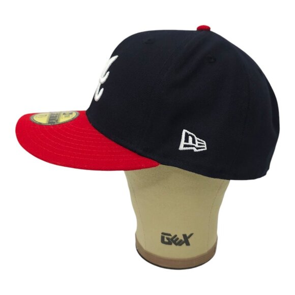 Atlanta Braves Fitted 7 1/2 Hat MLB Cap Embroidered Logo New Era 59Fifty - Picture 10 of 13